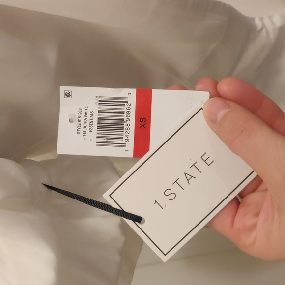 New! 1. State Tiered short Bubble Sleev Dress sz XS - Picture 13 of 16